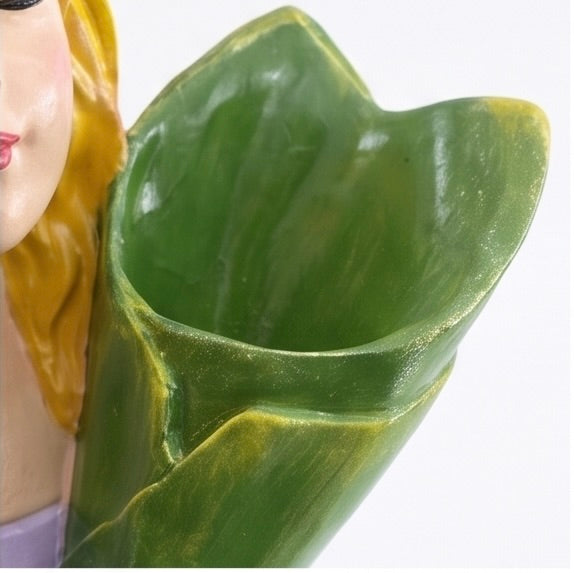 Modern Kız Figürlü Tasarım Saksı & Aranjman Vazosu - 34 cm