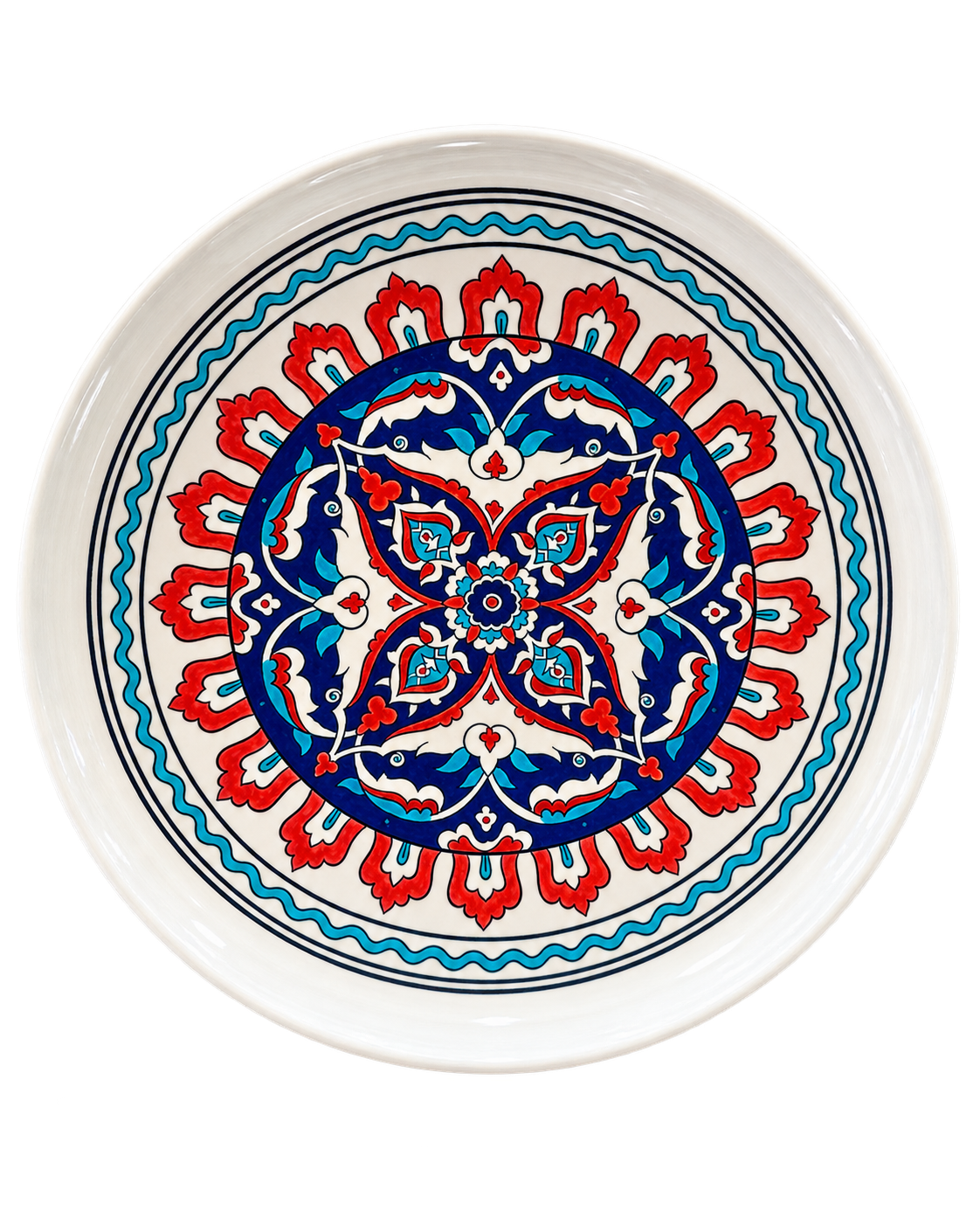 Anatolia El Yapımı Çini Çukur Tabak – 25 cm