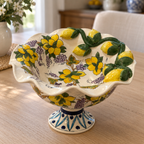 El Boyaması Çini Ayaklı Meyvelik - Sofra Ortamında