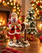 Posta kutulu Noel Baba figürü yılbaşı dekorunda – Tutya Art
