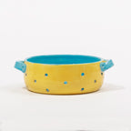 El Yapımı Seramik Meyve/Sebze Süzgeç Kase – Rustik Mutfak Dekoru