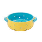 El Yapımı Seramik Meyve/Sebze Süzgeç Kase – Rustik Mutfak Dekoru