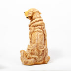 Gerçekçi Golden Retriever Polyester Köpek Heykeli – Dekoratif Figür