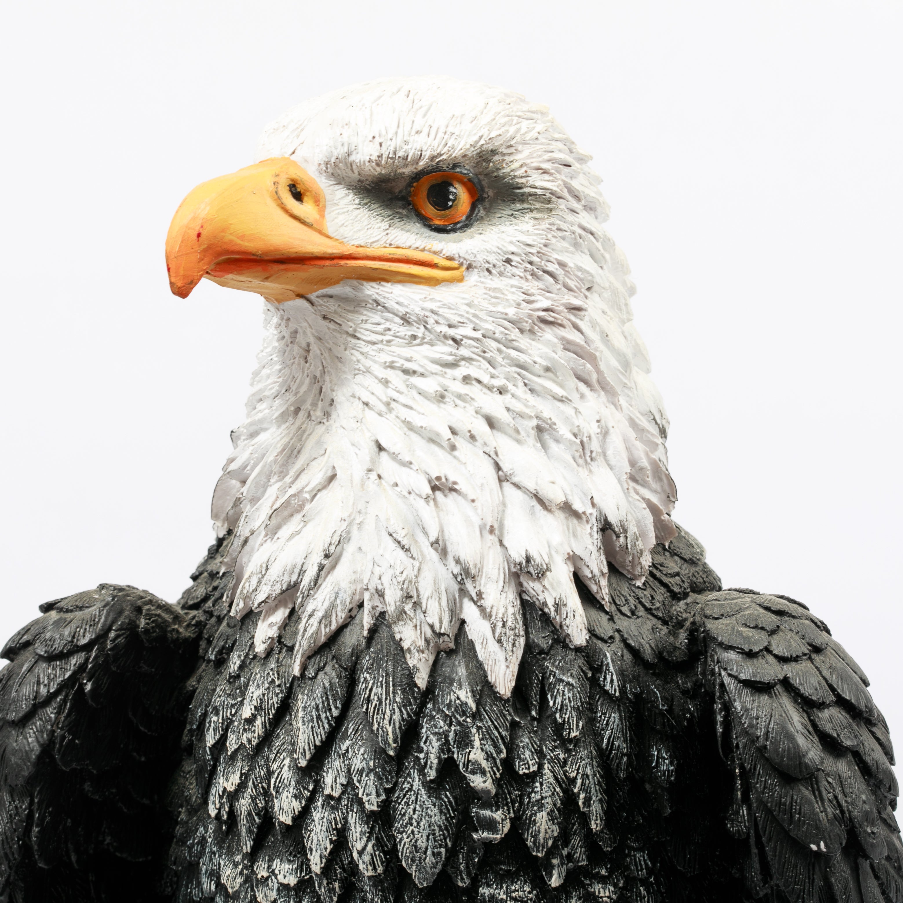 Kütük Üstünde Kartal Heykeli El Yapımı Dekoratif Büyük Biblo