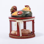 Horoz Figürlü Dekoratif Yumurta Sepeti – Rustik Mutfak Yumurtalık