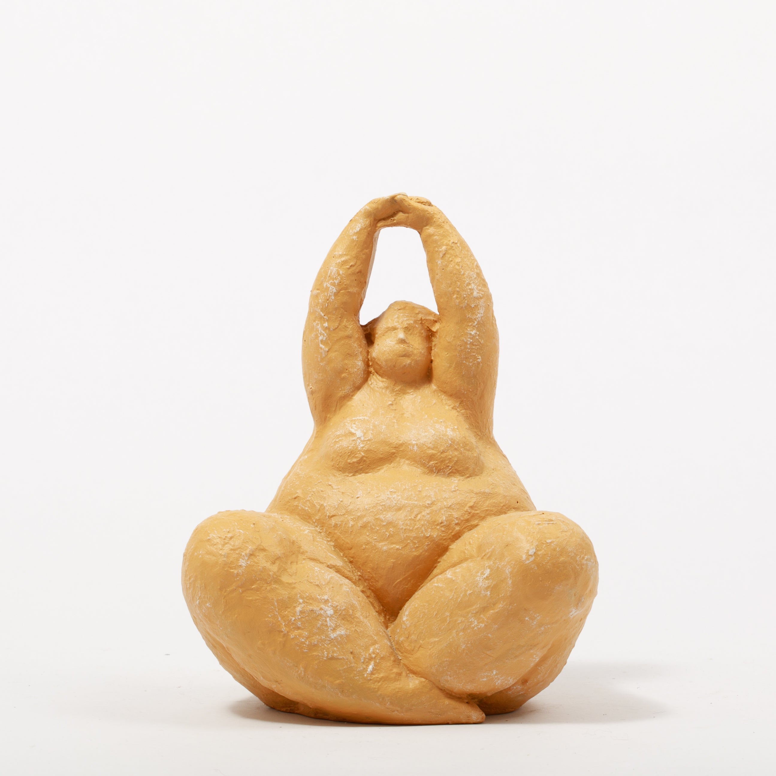 Zen Enerjisi El Yapımı Yoga Yapan Kadın Heykeli