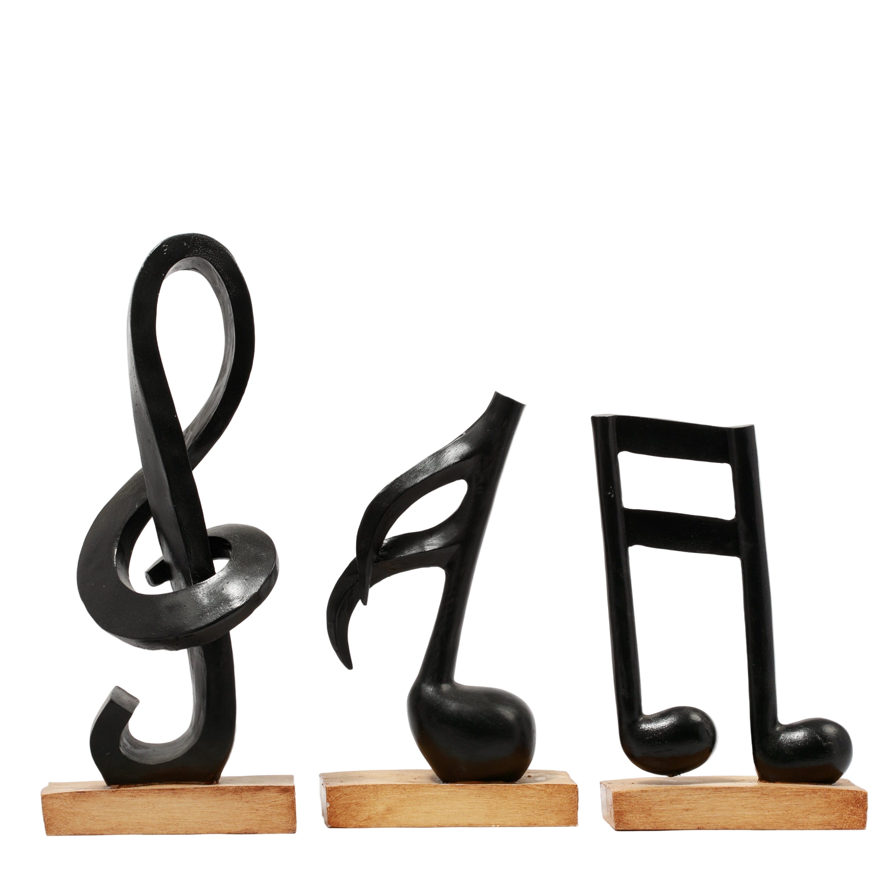 Müzik Notaları Dekoratif Polyester Figür Seti (3 Parça) – Sol Anahtarı ve Notalar
