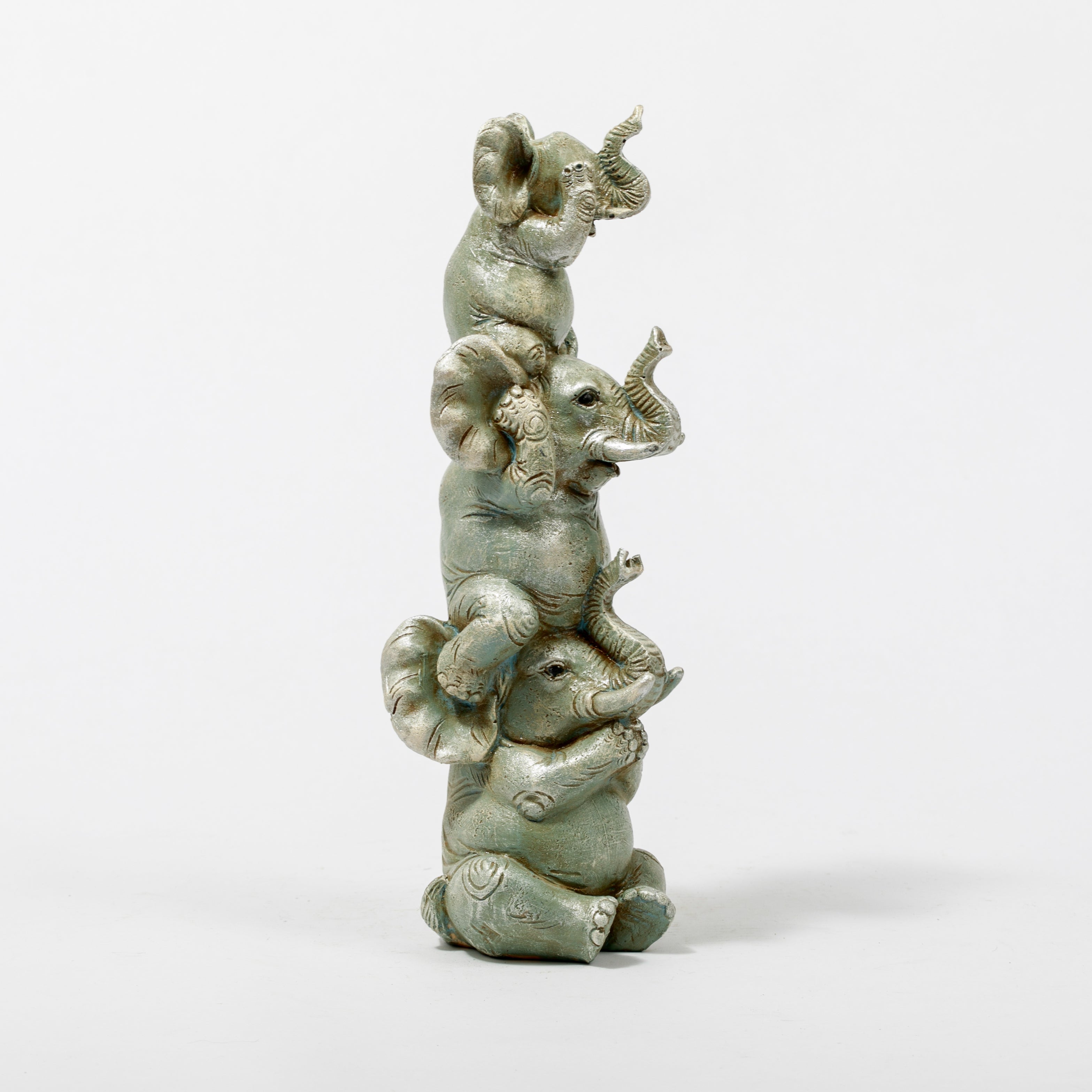 Üçlü Bereket Fili El Yapımı Dekoratif Biblo