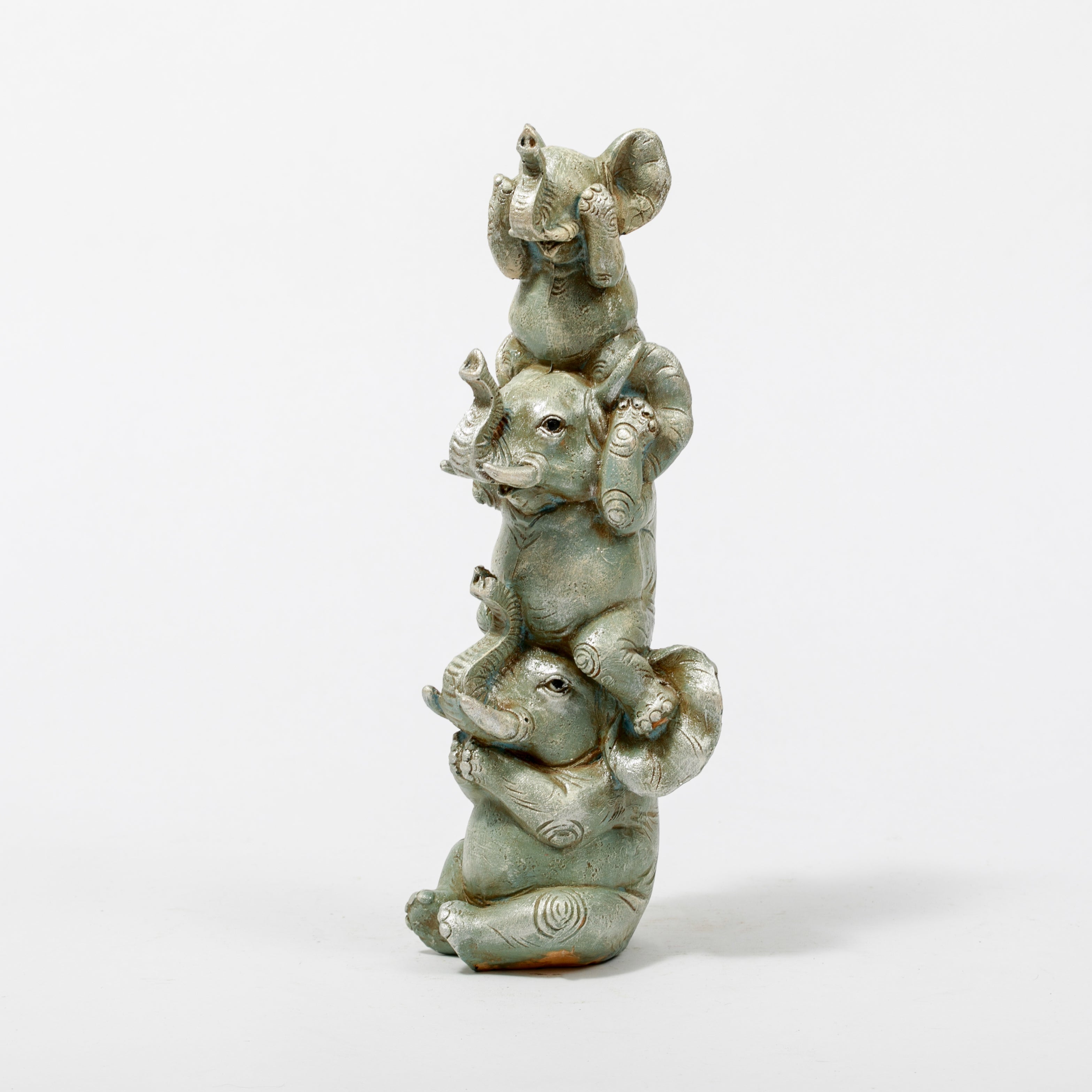 Üçlü Bereket Fili El Yapımı Dekoratif Biblo